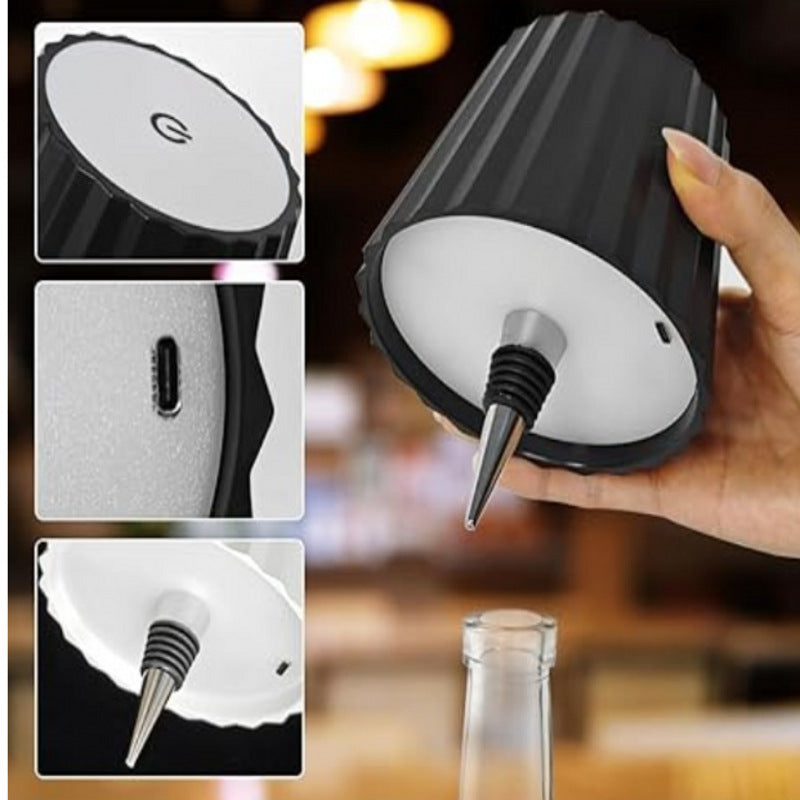 LitBottle™ - ワインボトルキャップ付きデスクライト Wine Bottle Cap Desk Lamp - USB RECHARGEABLE